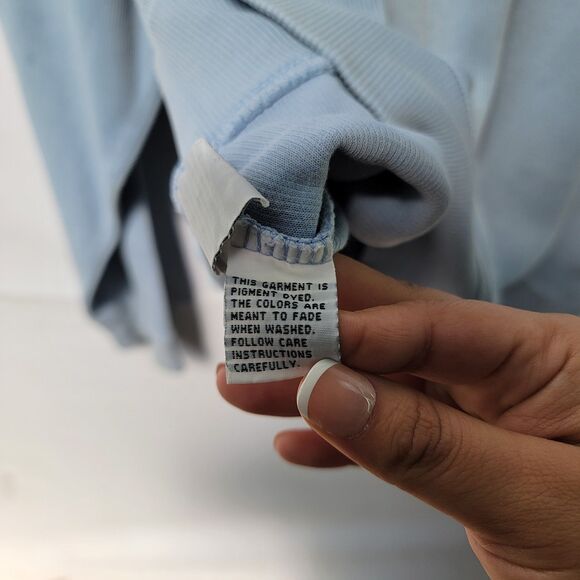 TOMMY BAHAMA Relax Light Blue 100% Cotton Sweatshirt Zip-Up Pullover Men’s Sz L - Picture 6 of 11